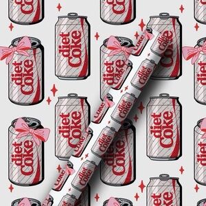 NEW Diet Coke Bow Wrapping Paper Target! 30”